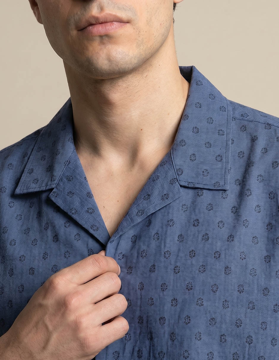 Camisa casual de algodón manga corta para hombre 5