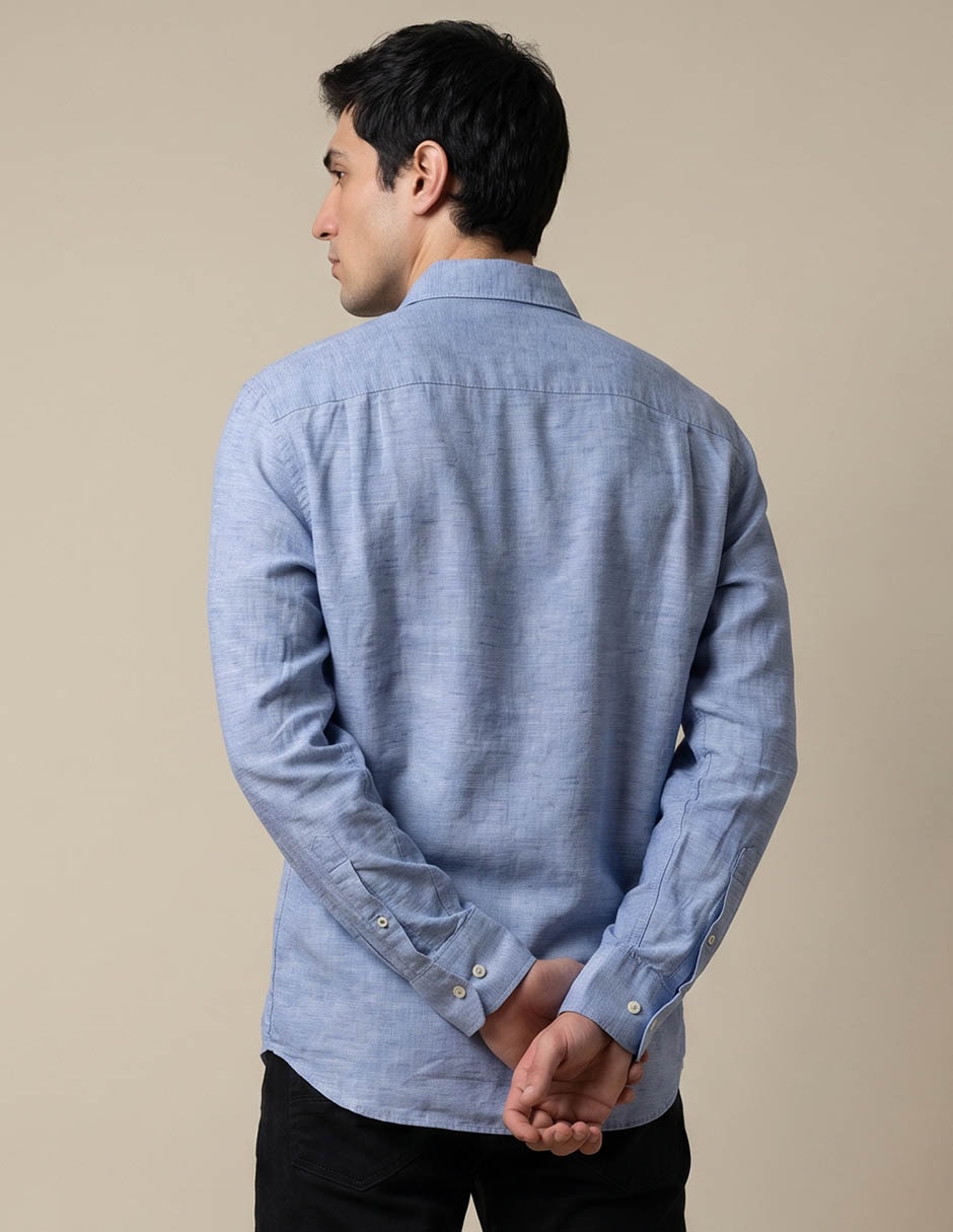 Camisa de mezclilla manga larga para hombre