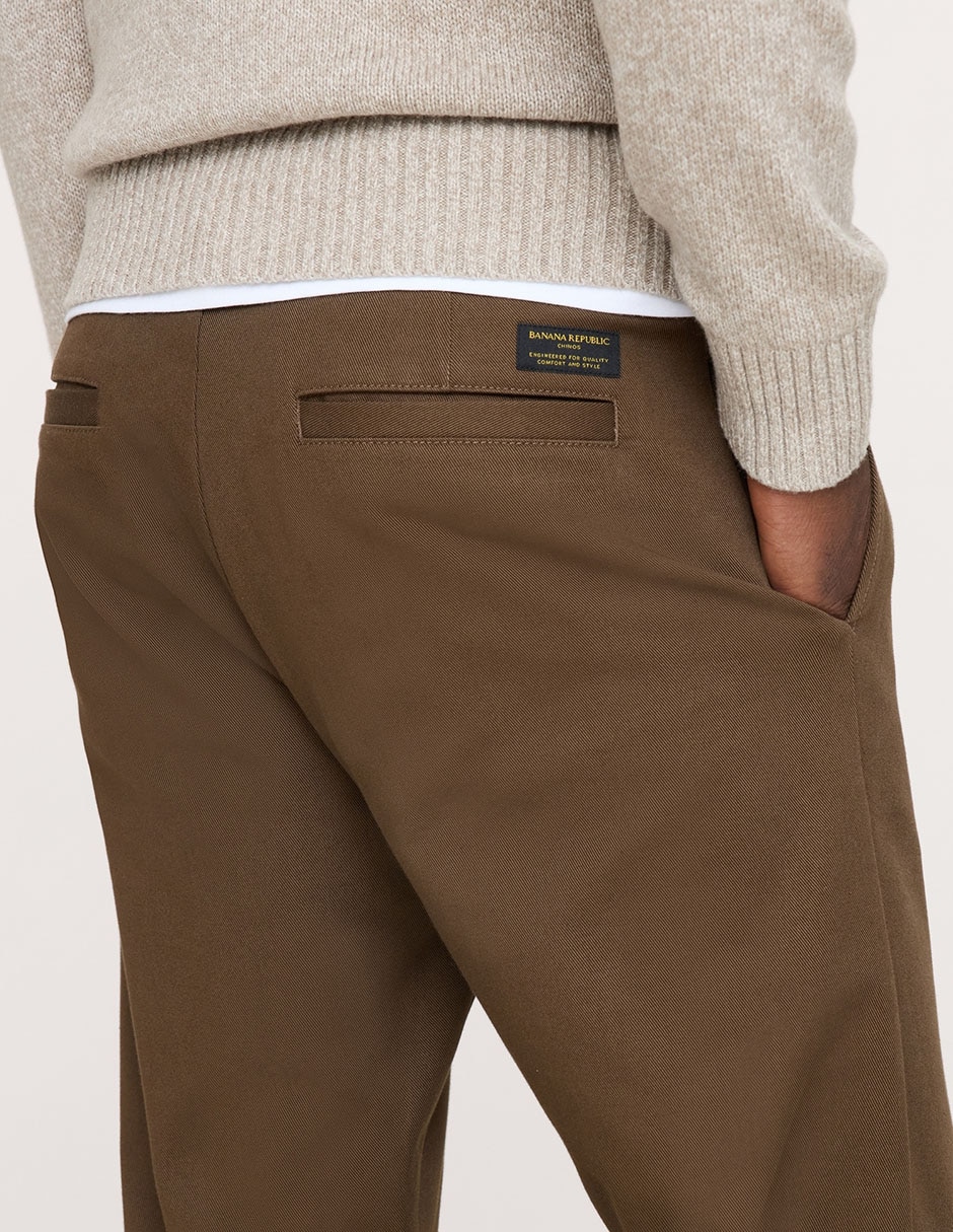 Pantalón chino slim de algodón para hombre 4