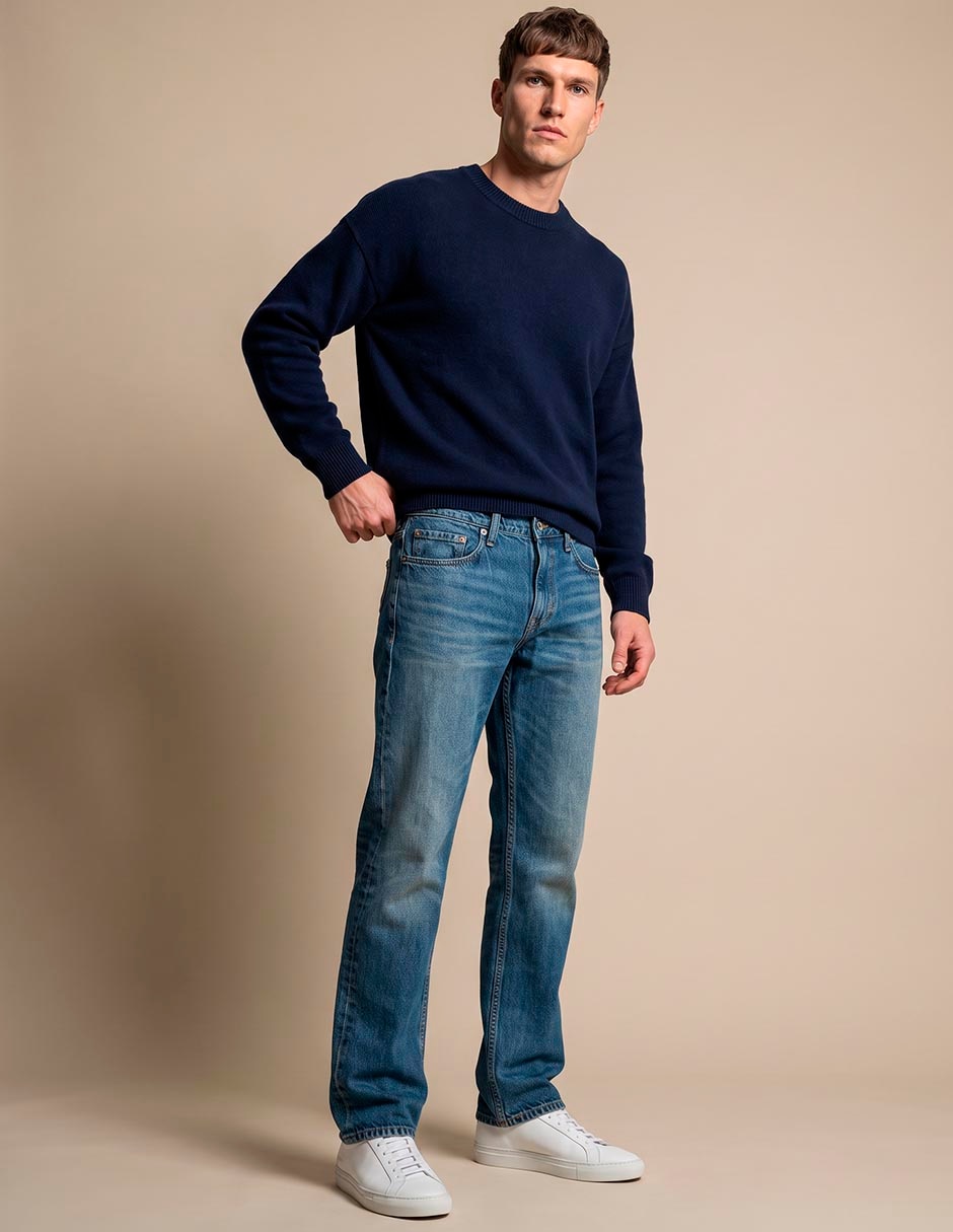 Jeans regular lavado stone wash para hombre Jeans regular lavado stone wash para hombre