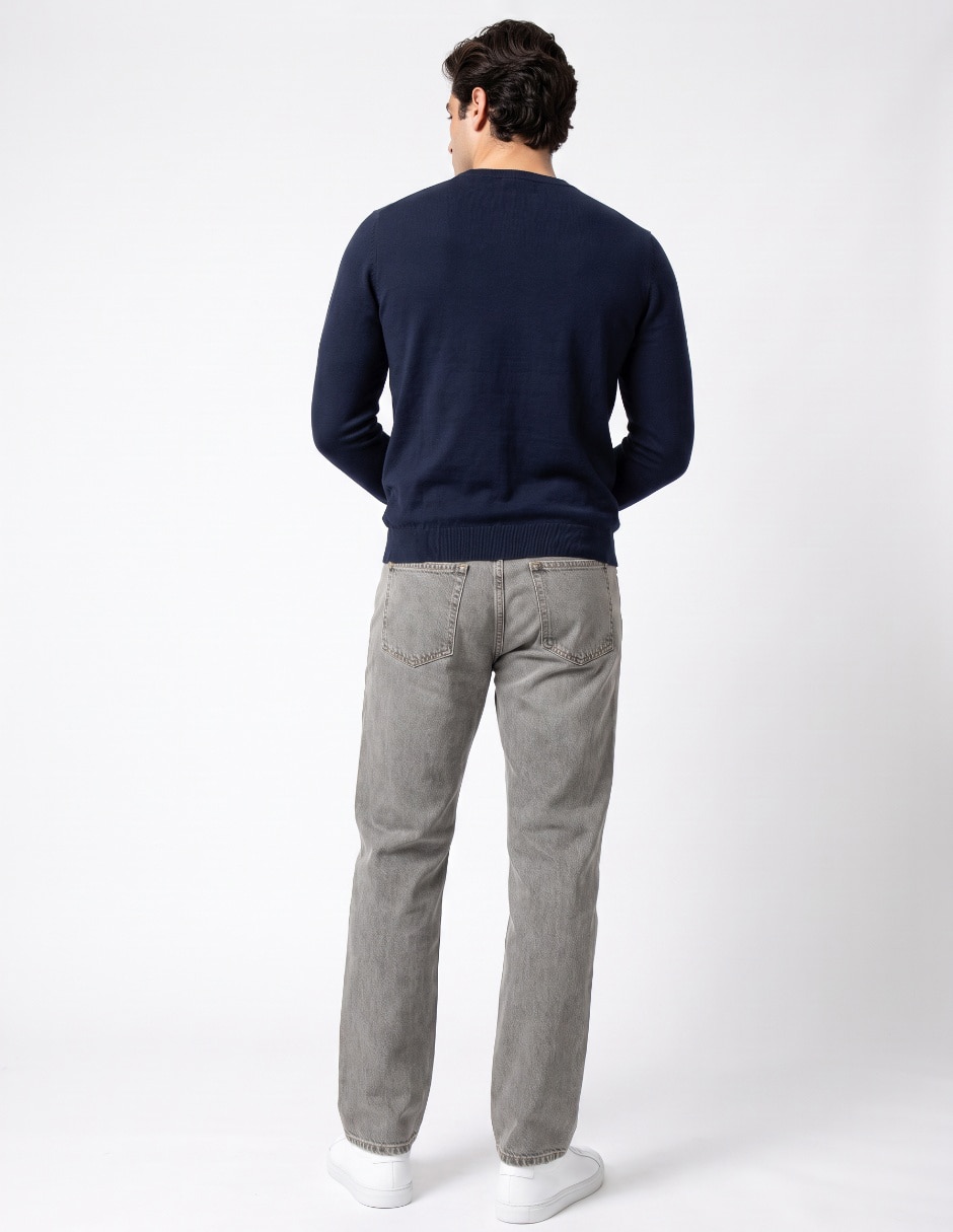 Jeans regular lavado stone wash para hombre 2