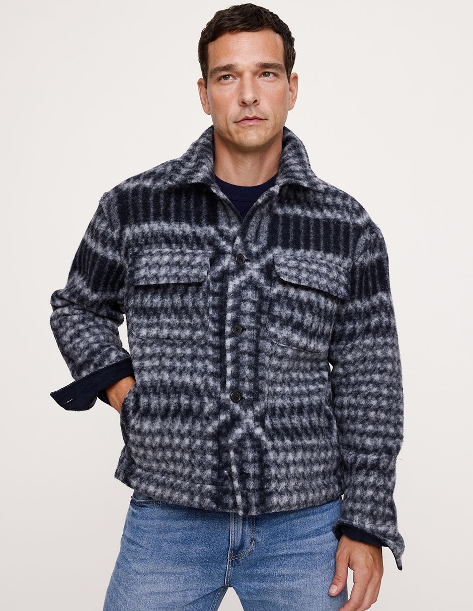 Chamarra casual bolsillos para hombre 3