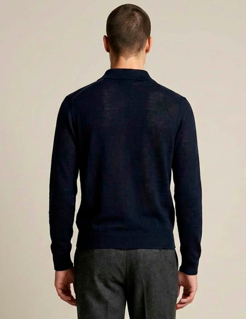 Suéter cuello camisero para hombre 2