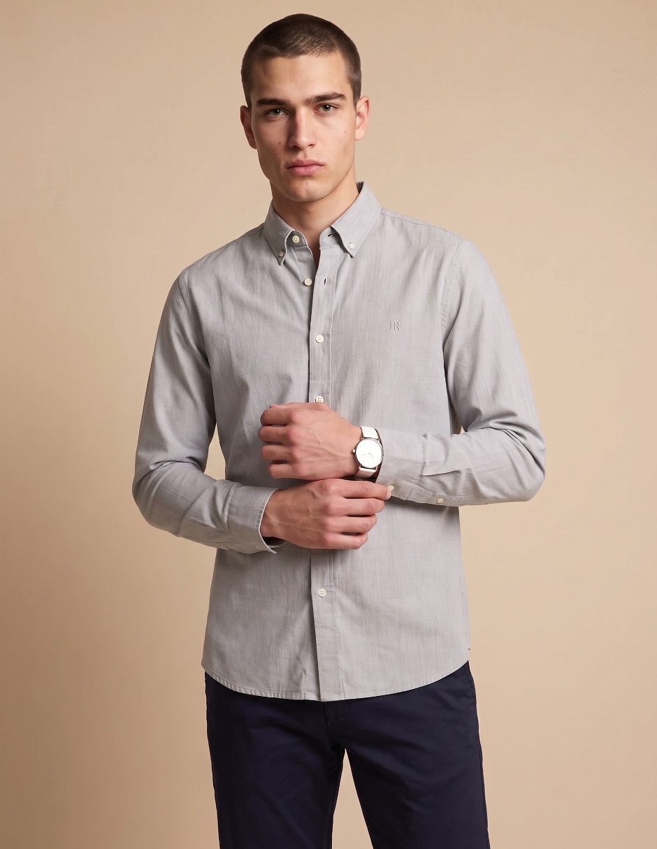 Camisa Business casual manga larga para hombre
