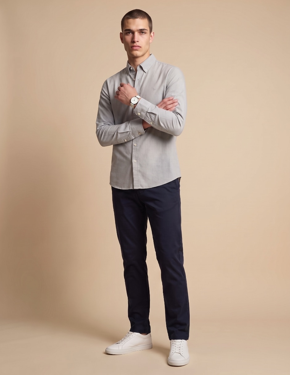 Camisa Business casual manga larga para hombre 3