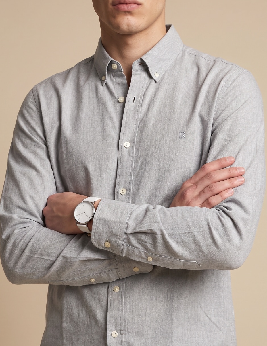 Camisa Business casual manga larga para hombre 4