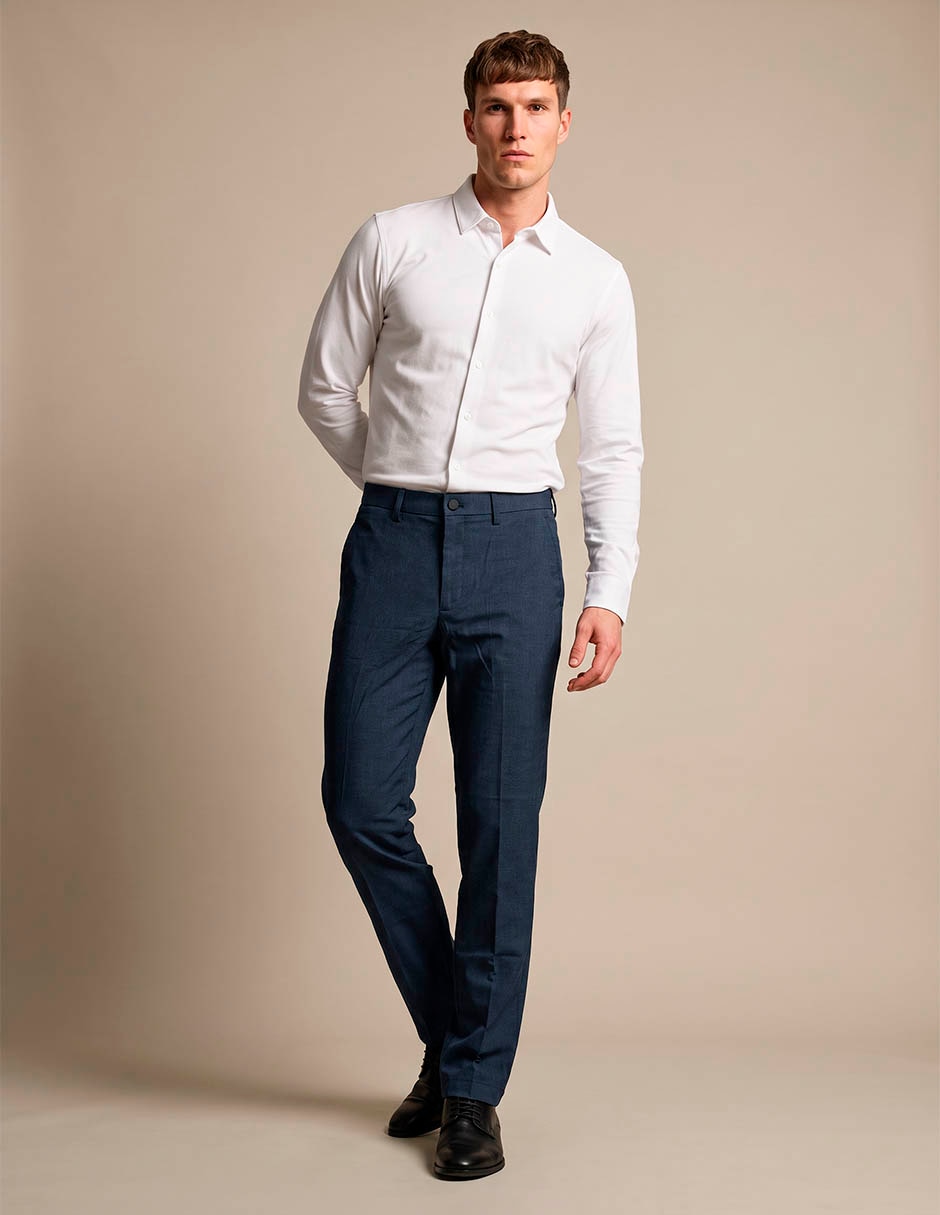 Pantalón de vestir straight de algodón para hombre 3