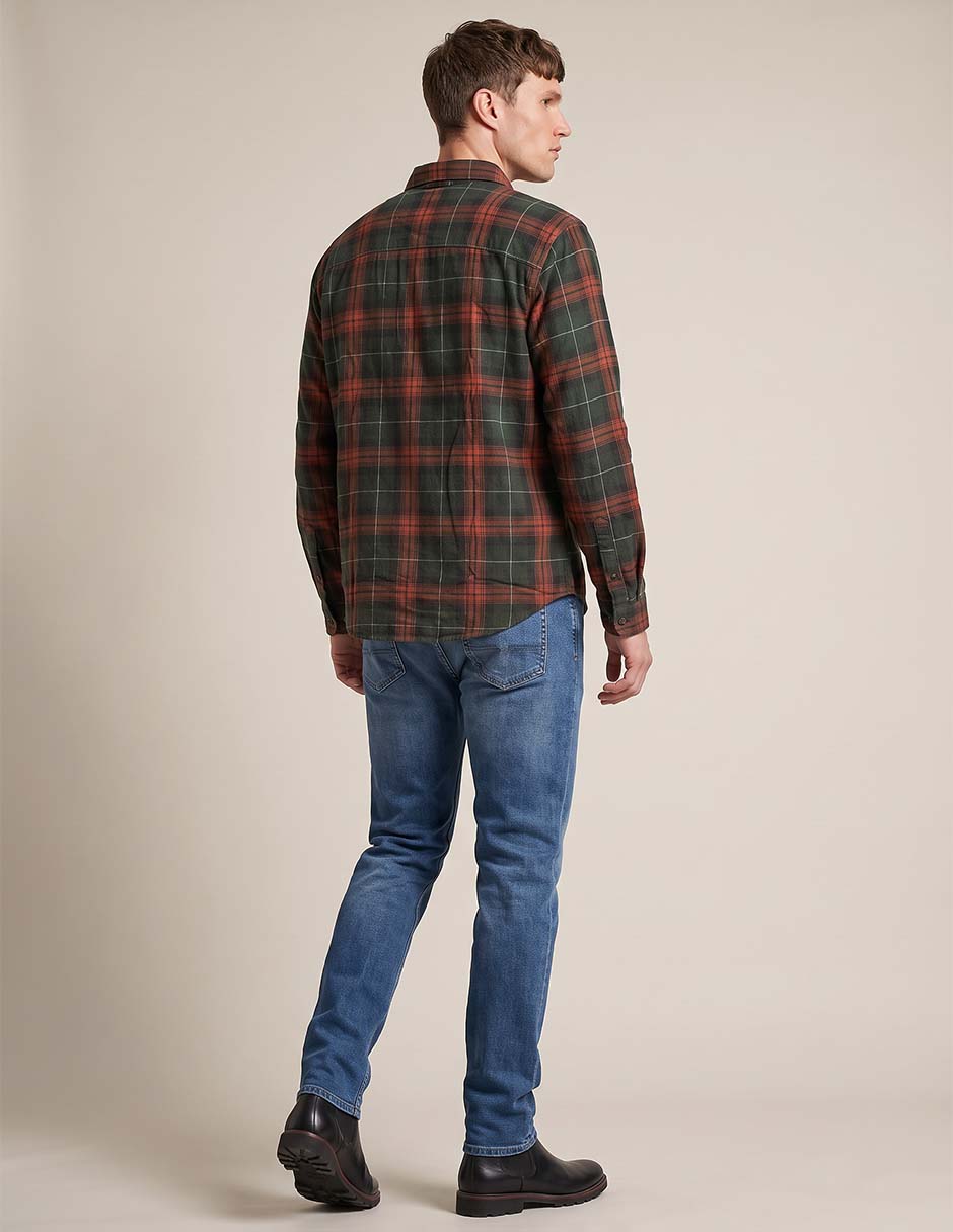 Camisa casual manga larga para hombre