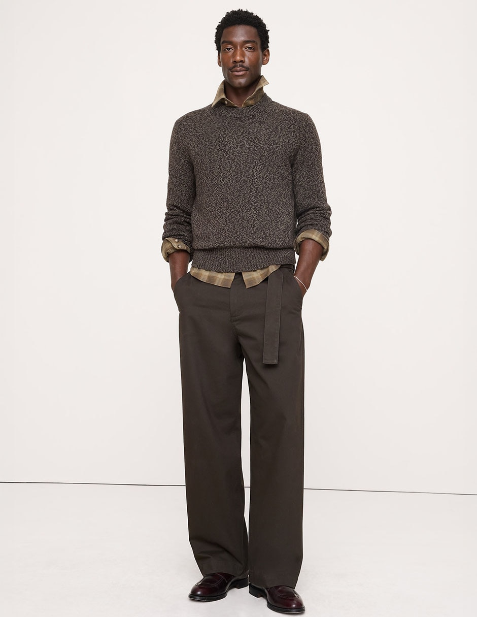 Pantalón straight de algodón para hombre
