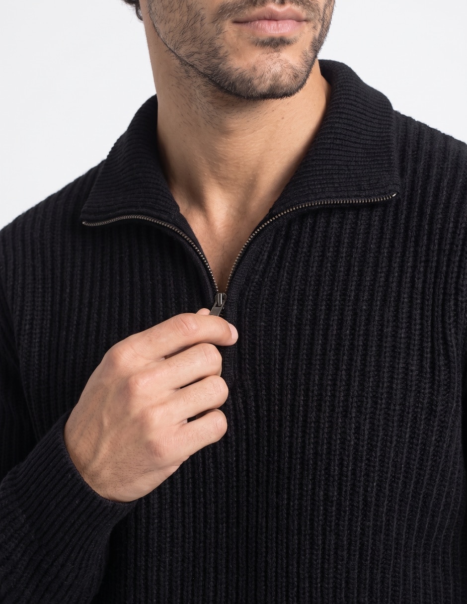 Suéter cuello con cierre para hombre 5