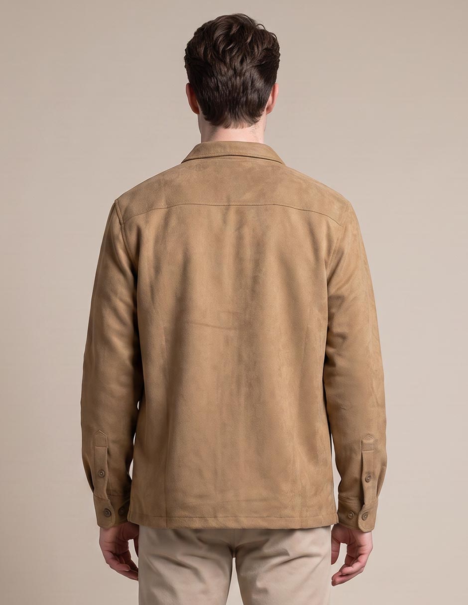 Sobrecamisa casual manga larga para hombre 4
