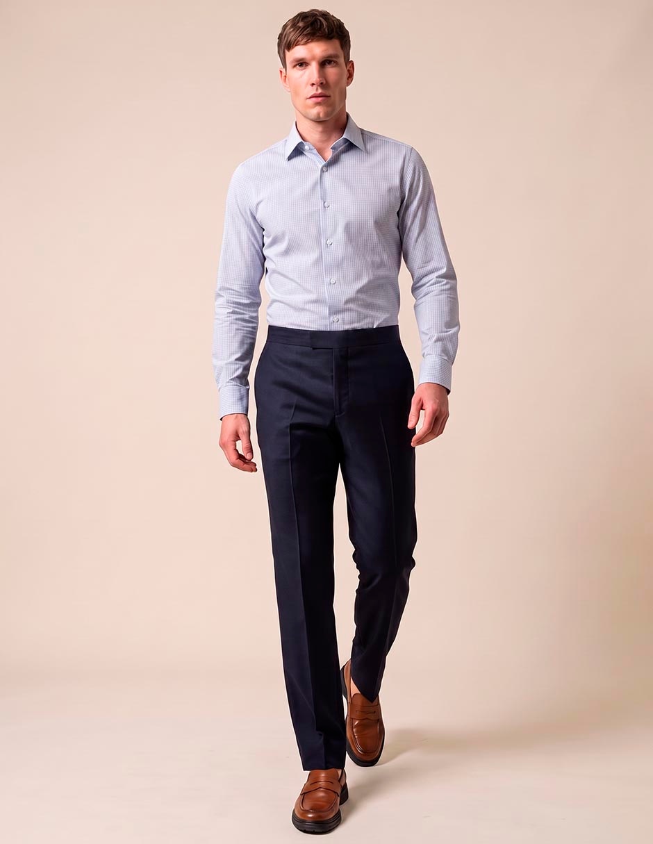 Pantalón de vestir slim de algodón para hombre Pantalón de vestir slim de algodón para hombre