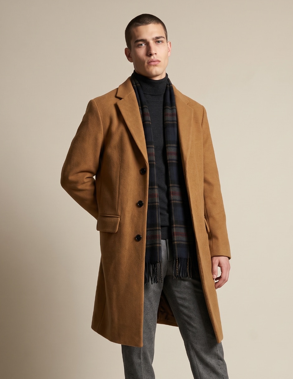 Abrigo con bolsillos para hombre