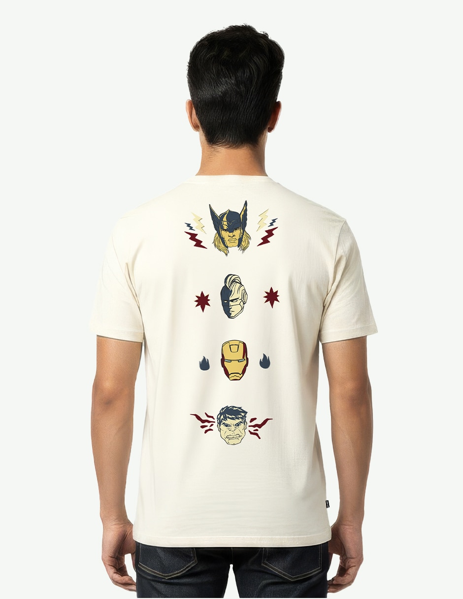 Playera abs marvel urbano cuello redondo para hombre 2