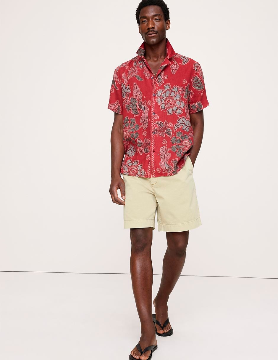 Camisa casual de algodón manga corta para hombre Camisa casual de algodón manga corta para hombre