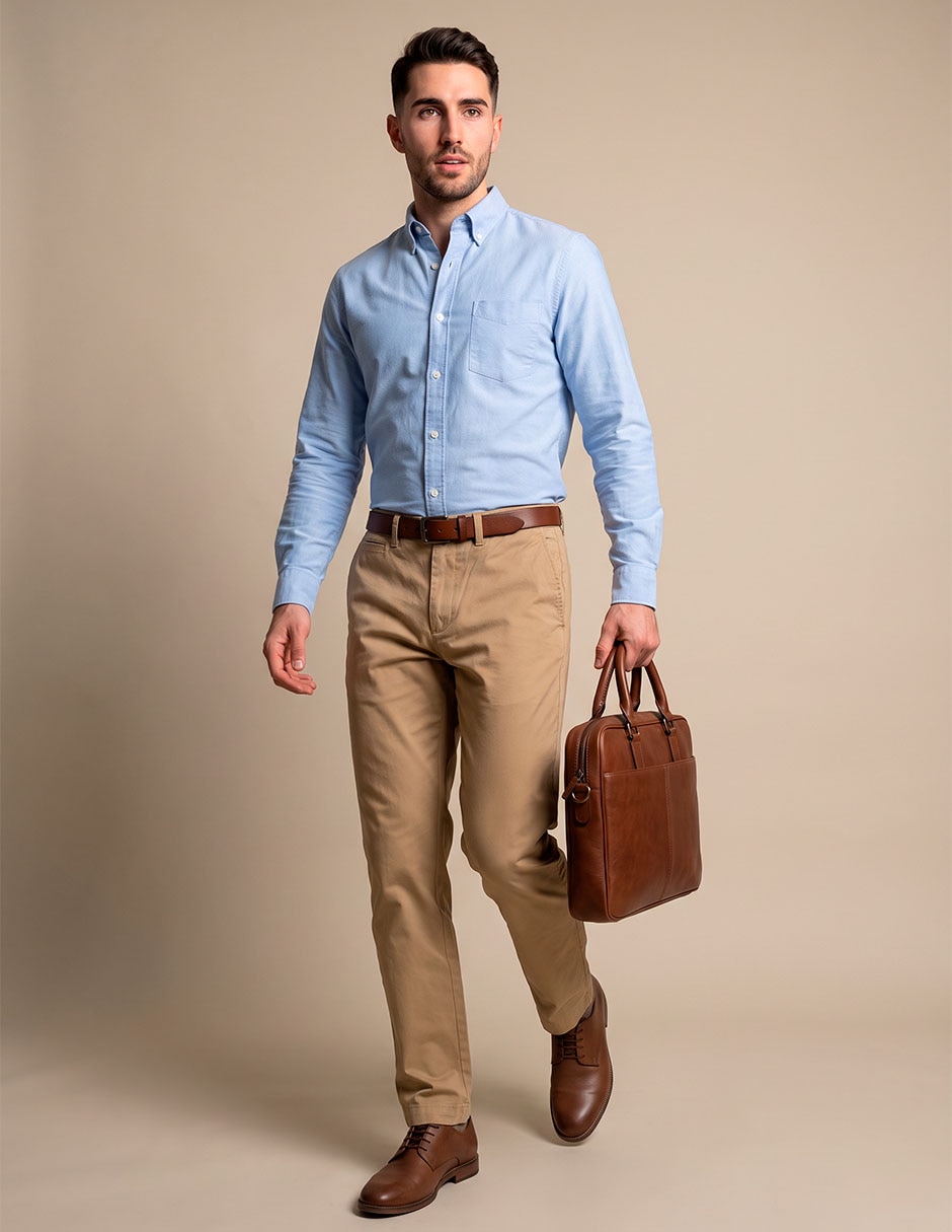 Pantalón casual straight para hombre 3