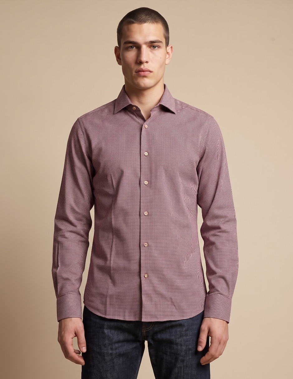 Camisa casual manga larga para hombre 1