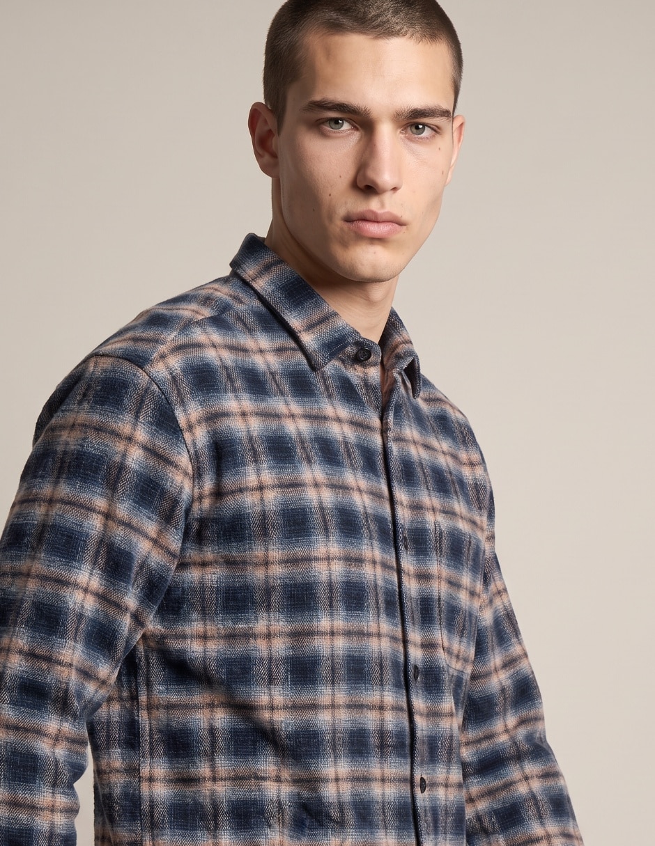 Camisa casual manga larga para hombre