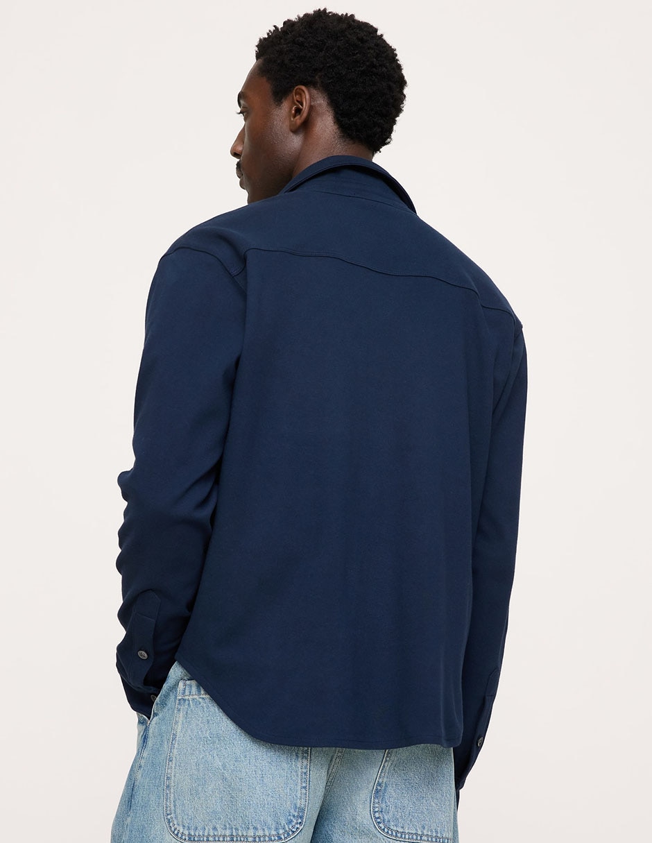 Camisa casual de algodón manga larga para hombre 2