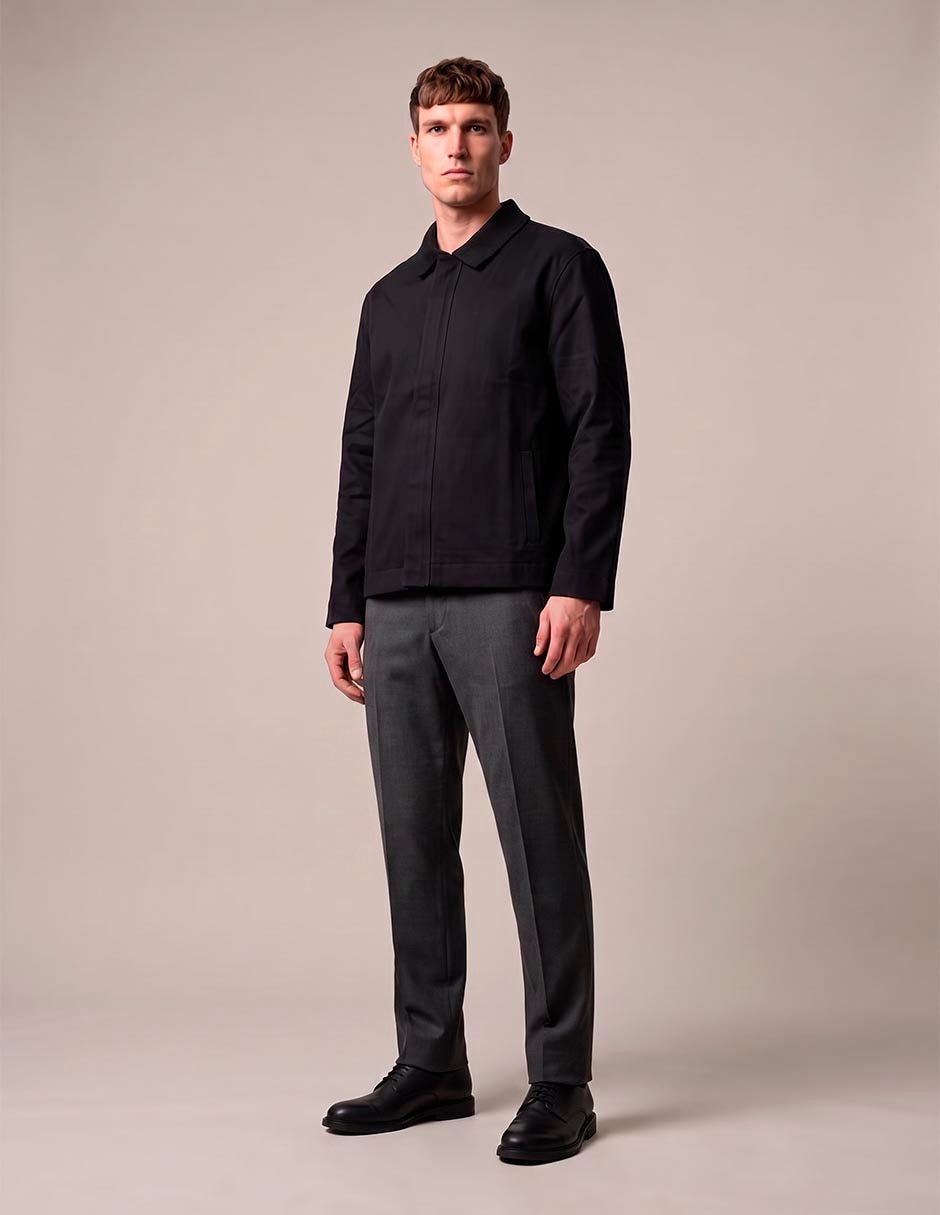 Chamarra casual con bolsillos para hombre