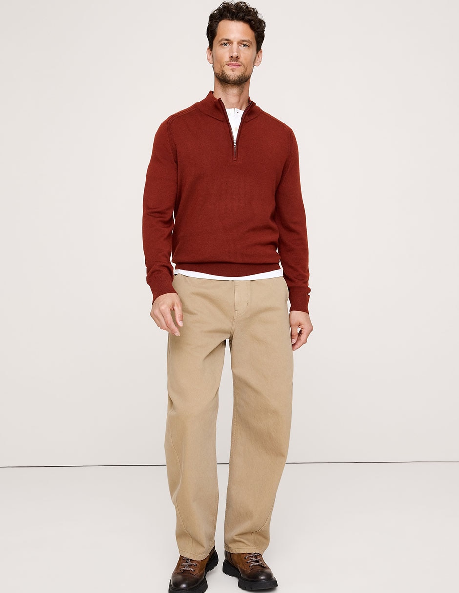 Jeans straight desgastado para hombre